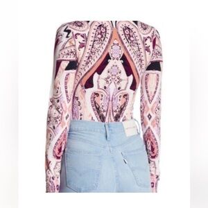 NEW WOMENS LARGE Free People Multicolor Paisley Top